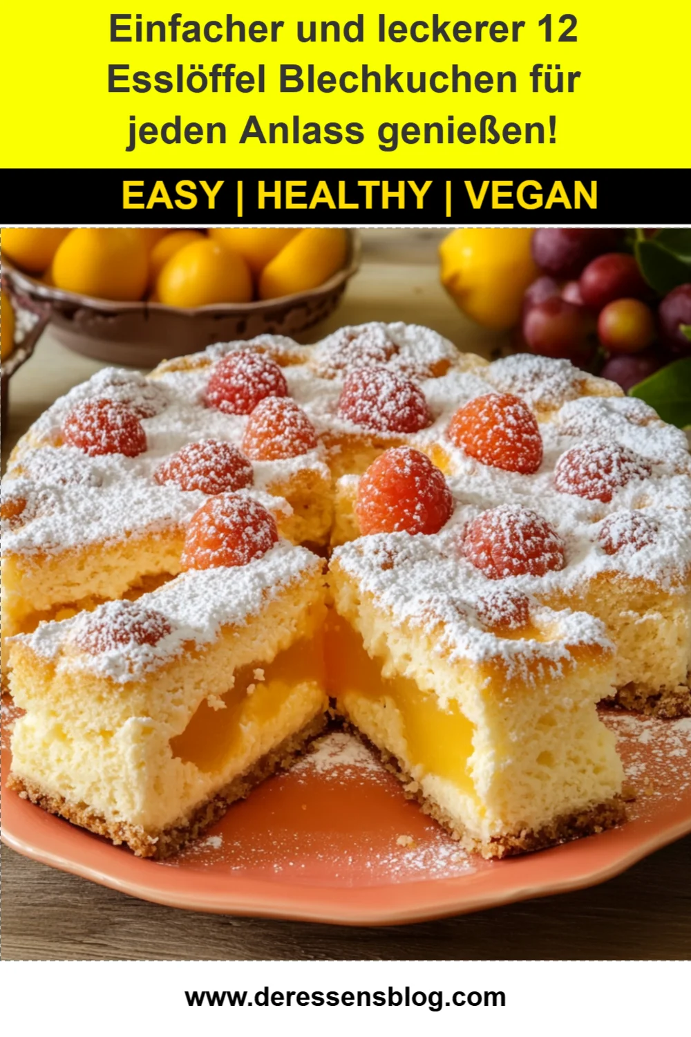 Einfacher 12 Esslöffel Blechkuchen für jede Gelegenheit: Schnell, lecker und unwiderstehlich!