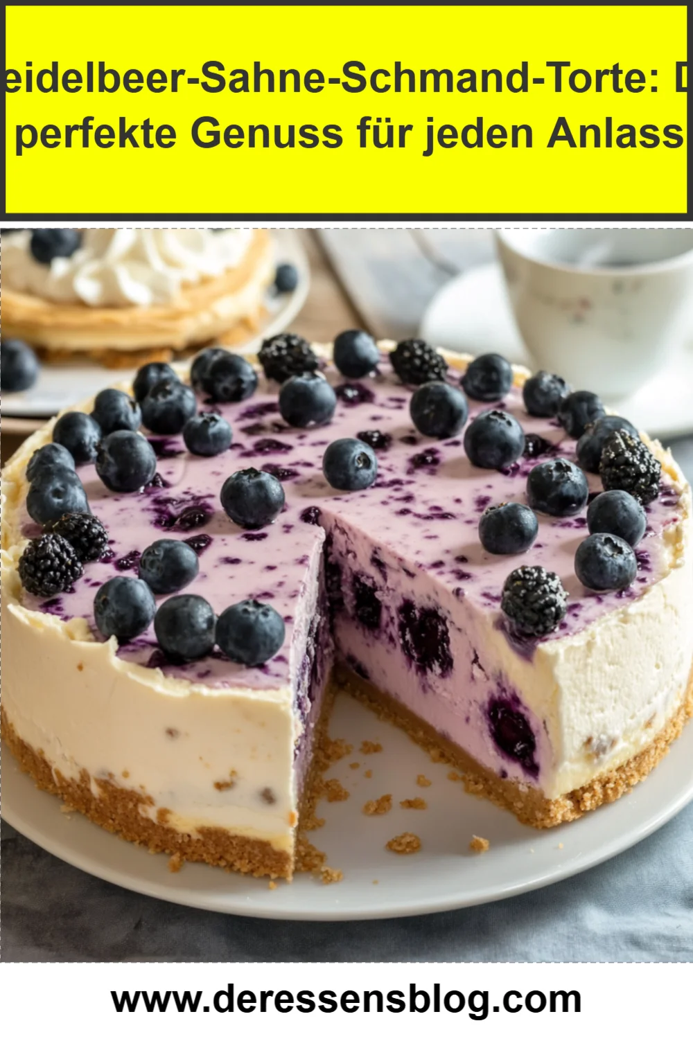 Heidelbeer-Sahne-Schmand-Torte: Der perfekte Genuss für jeden Anlass!