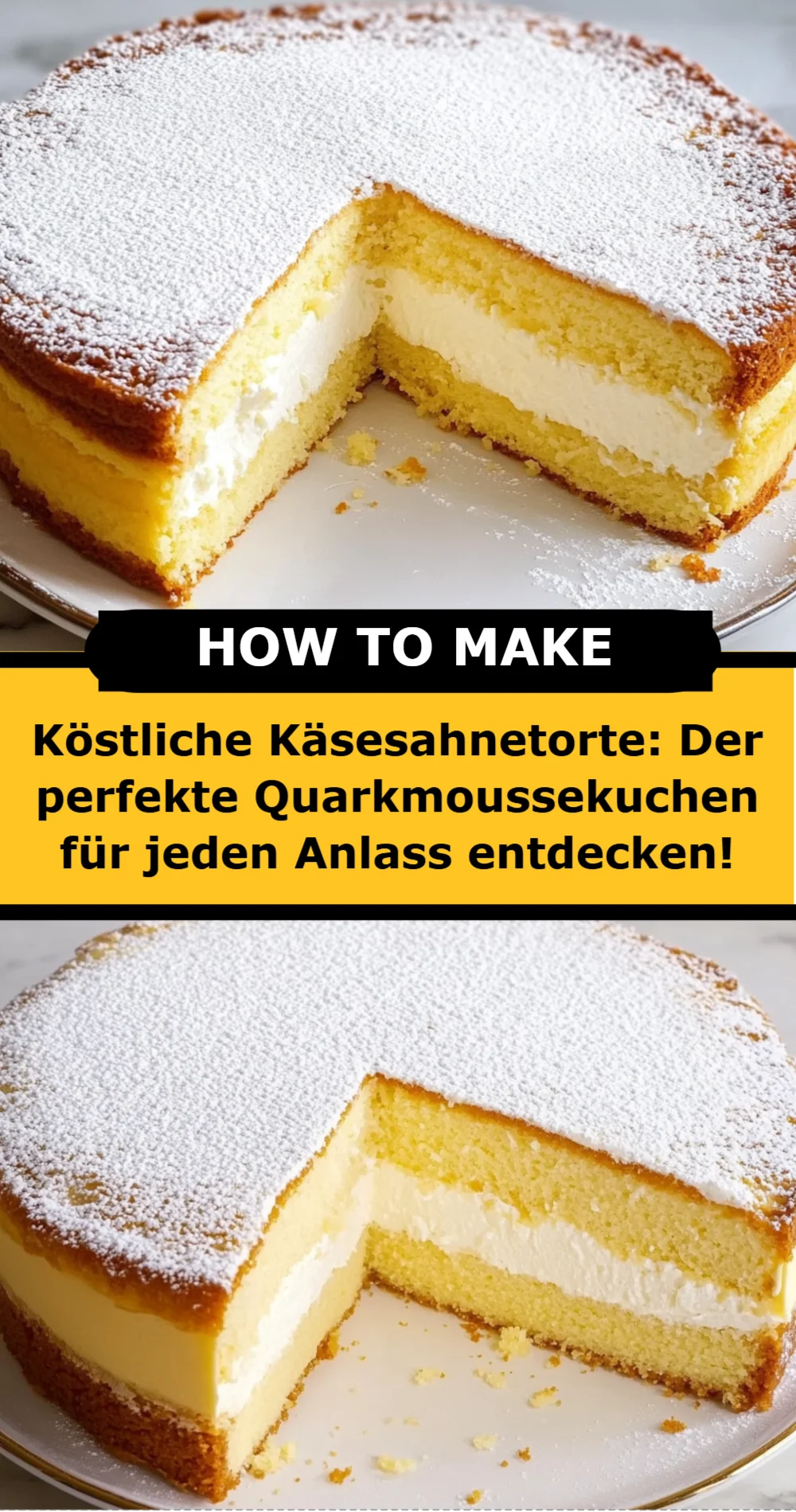 Köstliche Käsesahnetorte – Einfaches Rezept für den perfekten Quarkmoussekuchen