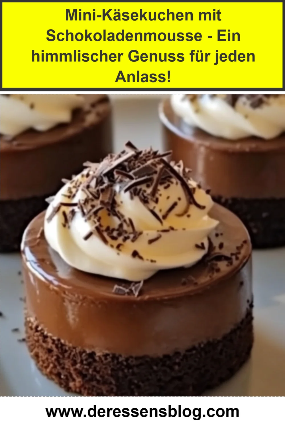 Mini-Käsekuchen mit Schokoladenmousse - Ein himmlischer Genuss für jeden Anlass!