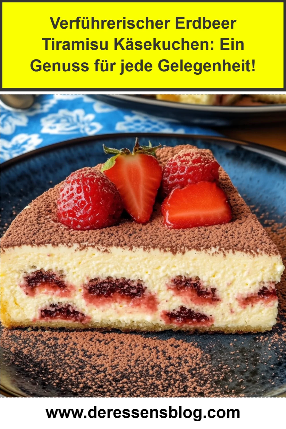 Verführerischer Erdbeer Tiramisu Käsekuchen: Ein Genuss für jede Gelegenheit!