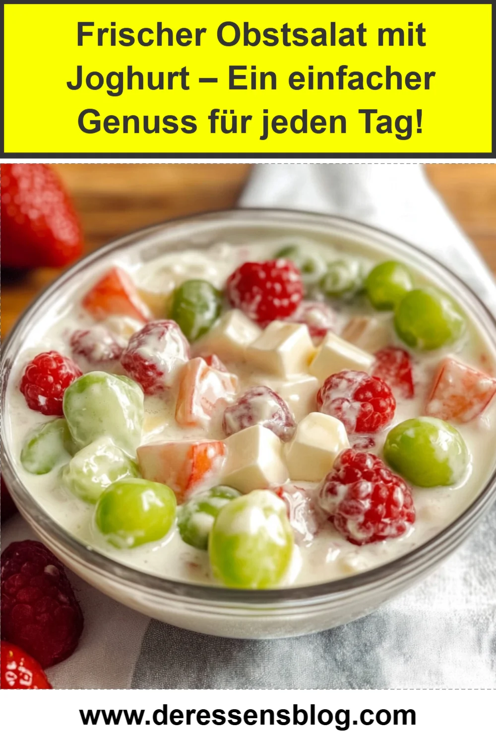 Frischer Obstsalat mit Joghurt – Ein einfacher Genuss für jeden Tag!