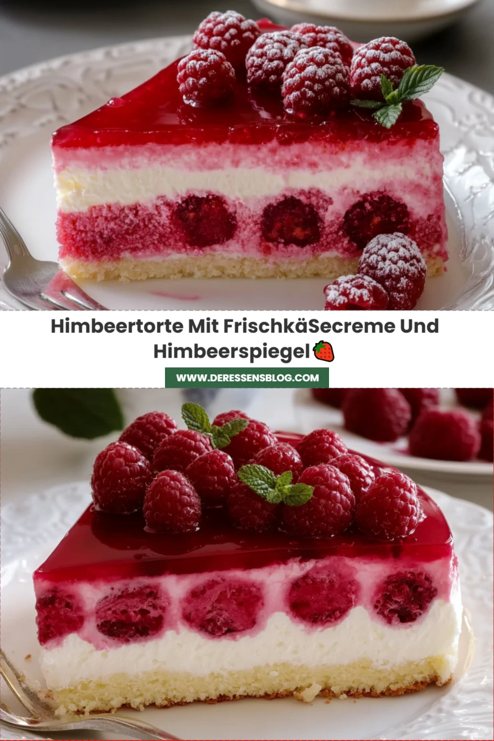 Himbeertorte mit Frischkäsecreme und Himbeerspiegel – Ein Rezept für Genuss und Freude!