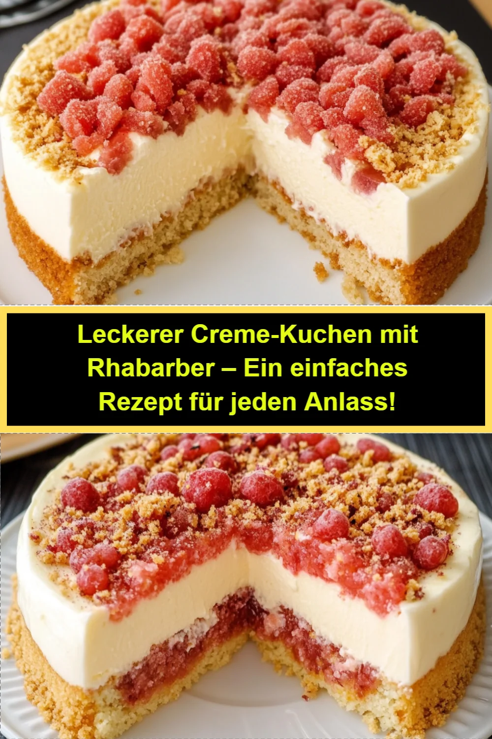 Leckerer Creme-Kuchen mit Rhabarber – Ein einfaches Rezept für jeden Anlass!
