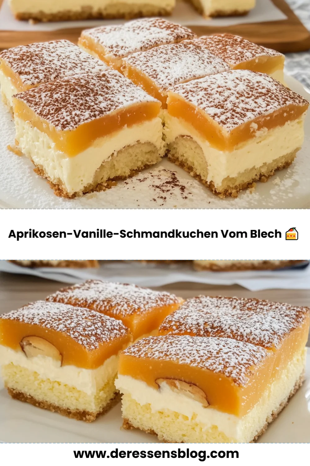 Saftiger Aprikosen-Vanille-Schmandkuchen vom Blech – Ein Rezept für unwiderstehlichen Genuss!