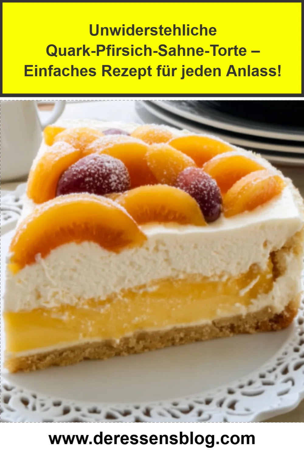 Unwiderstehliche Quark-Pfirsich-Sahne-Torte – Einfaches Rezept für jeden Anlass!
