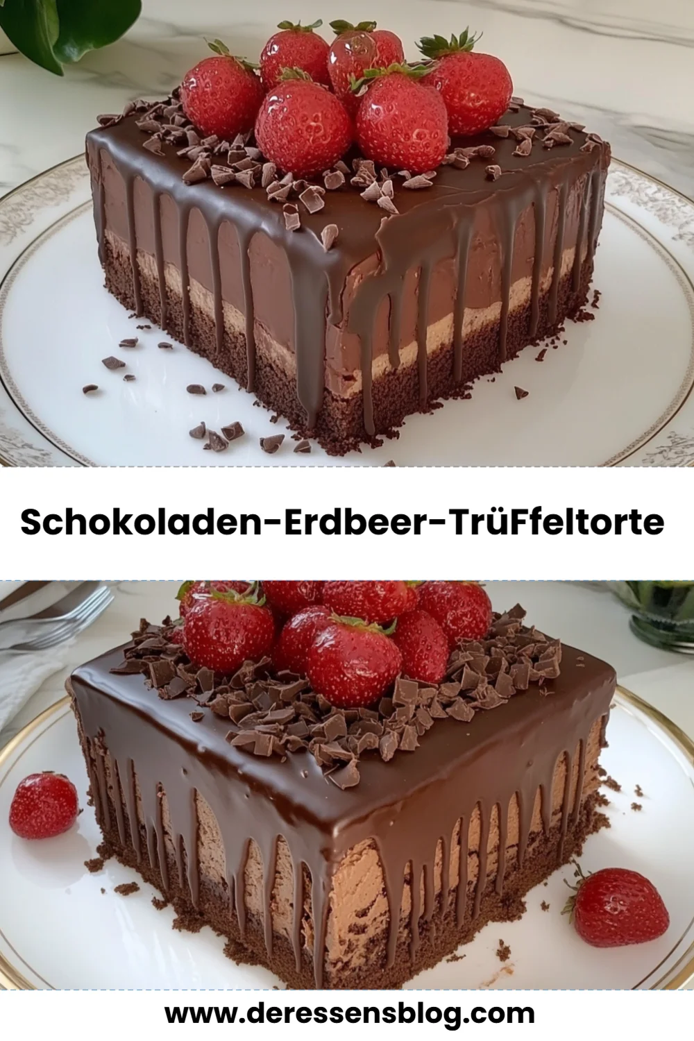 Unwiderstehliche Schokoladen-Erdbeer-Trüffeltorte – Schnell und einfach selbst gemacht!