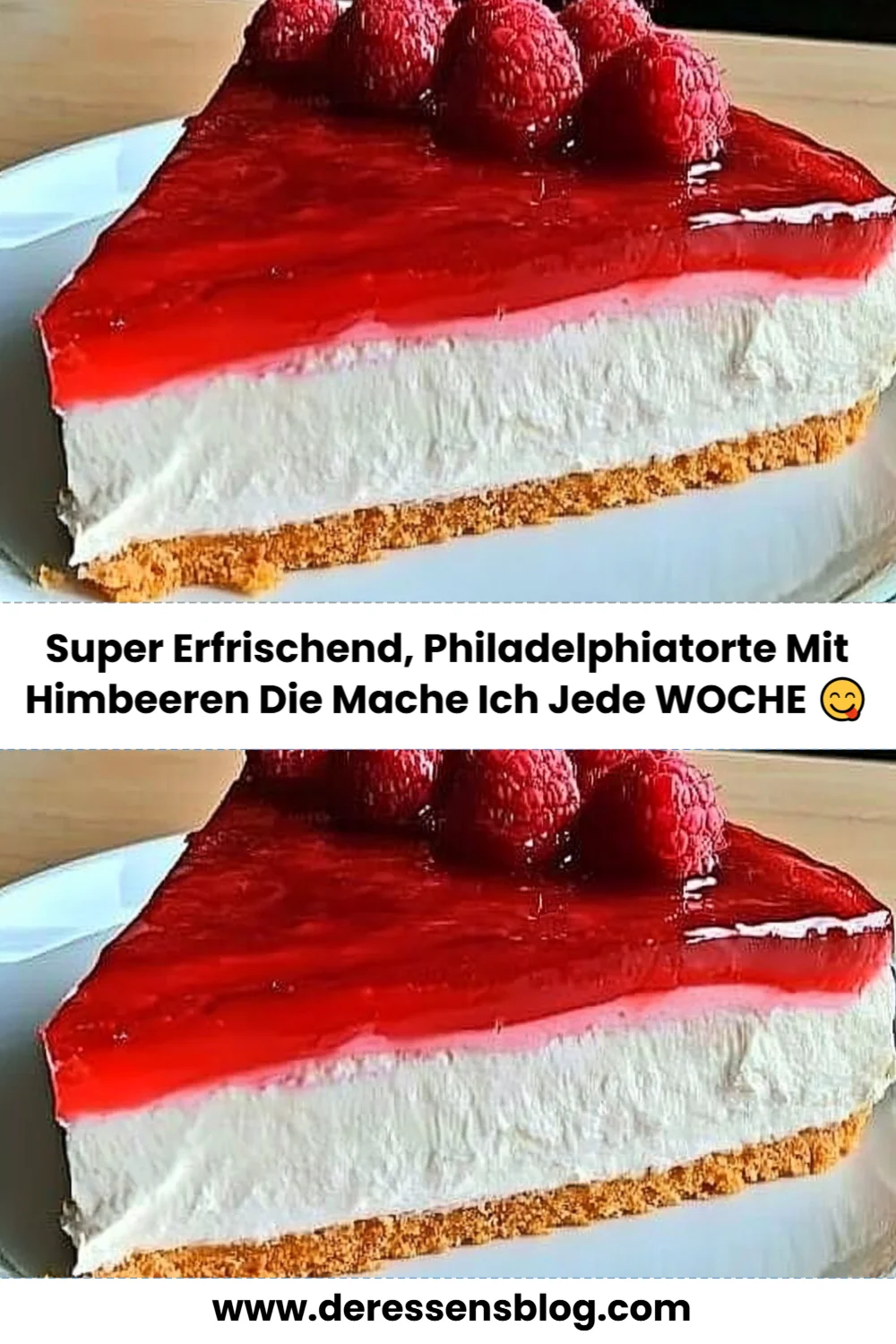 Super erfrischend: Philadelphiatorte mit Himbeeren für jede Woche einfach gemacht!