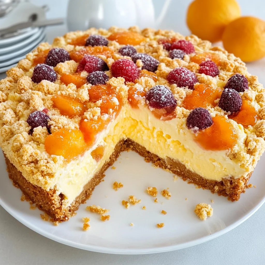 Fruchtiger Kuchen mit knusprigen Streuseln – Ein einfaches Rezept für den perfekten Kaffeetisch