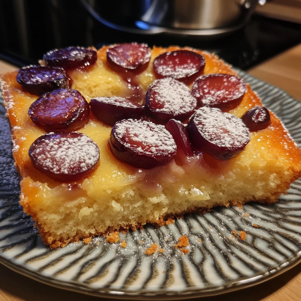 Traditionelles Rezept für saftigen deutschen Zwetschgenkuchen zum Nachbacken