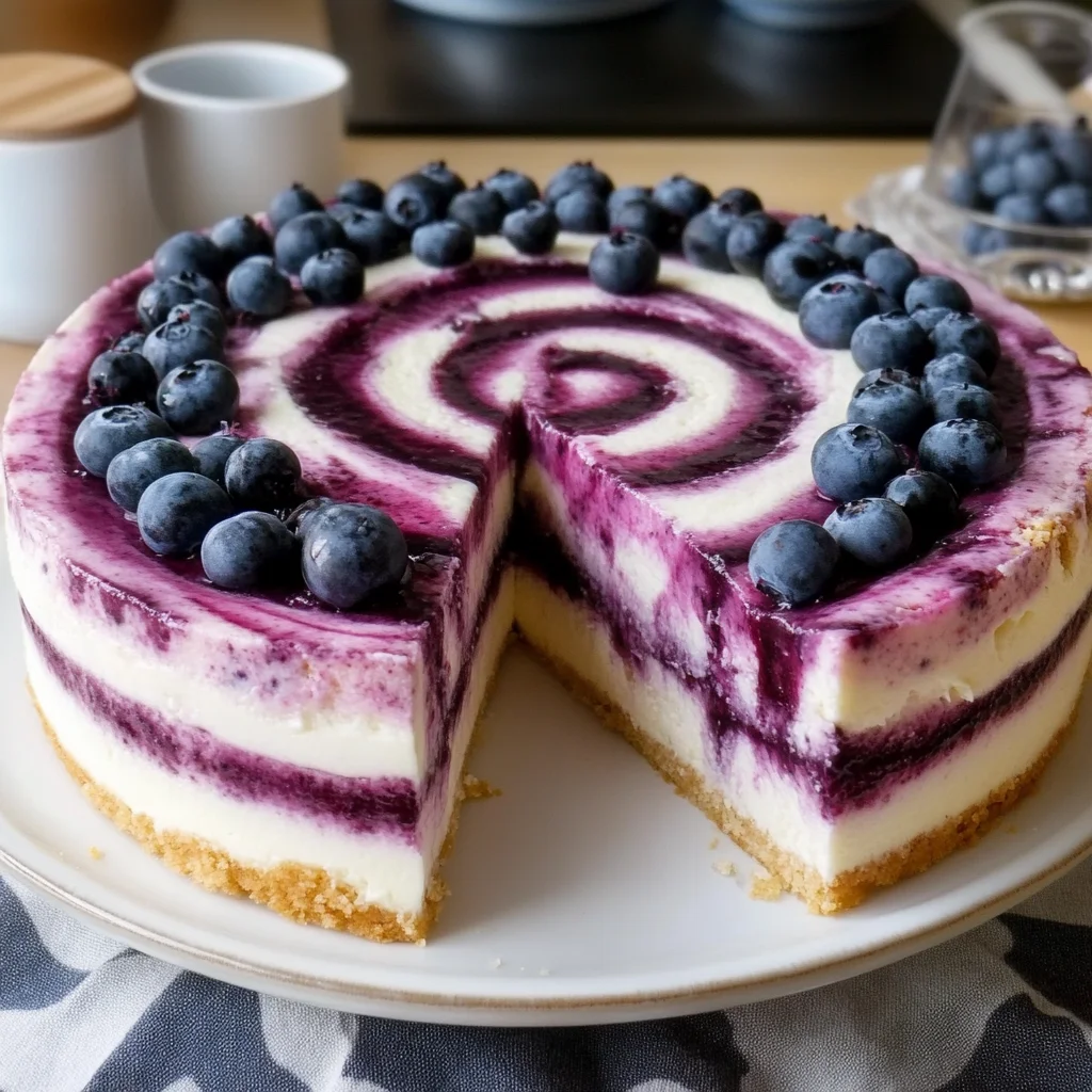Unvergessliche Heidelbeer-Quark-Torte im Zebralook für jeden Anlass