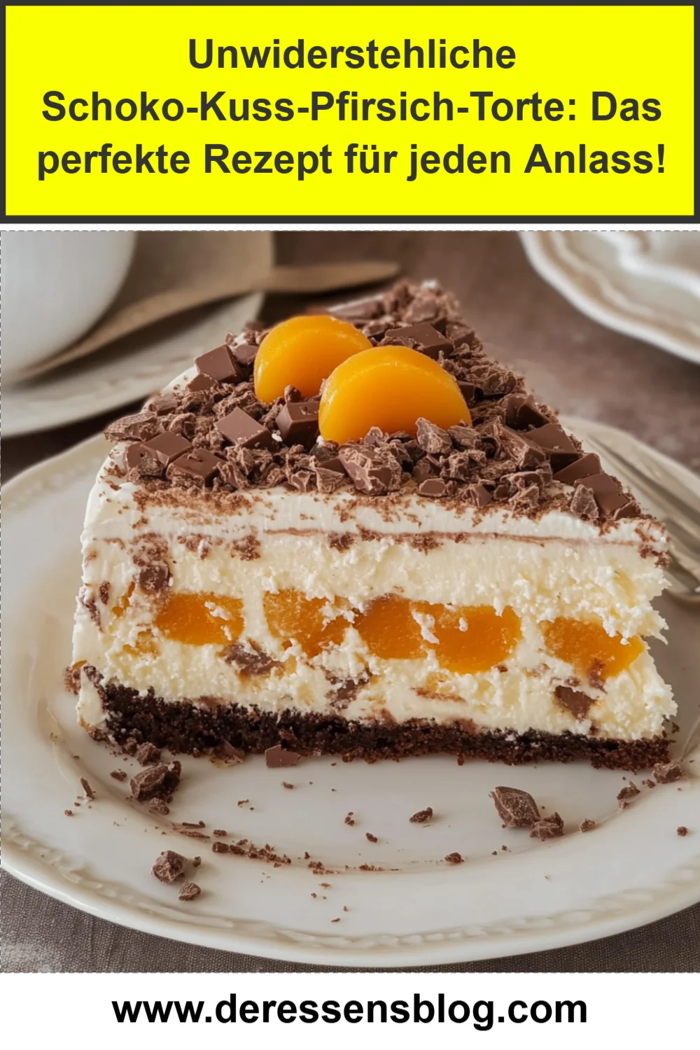 Unwiderstehliche Schoko-Kuss-Pfirsich-Torte: Das perfekte Rezept für jeden Anlass!